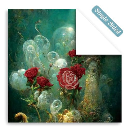 Scrapbook Paper, 24 Sheets 6"×6" 160gsm Single-Sided Patterned Cardstock - color: 24 sheets-underwater castle