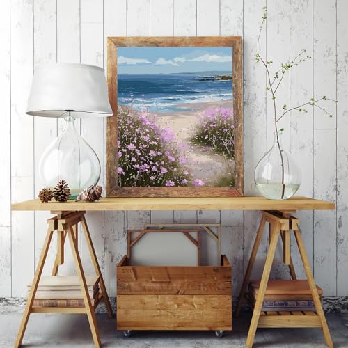 Beach Wildflower Paint by Numbers Kit for Adults Beginner 16X20 inch - color: PB277-1