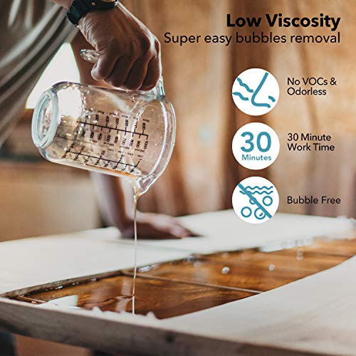 JANCHUN Epoxy Resin Kit,Coating and Coaster Molds for Resin Casting with Gold Flakes Color Pigments,Art Epoxy Resin Crystal Clear for Art,Crafts,Jewelry,DIY,Tumbler,River Table