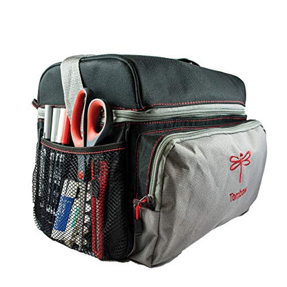 Tombow 56177 Storage Tote, Black and Grey. Perfectly Stores All of Your Tombow Arts and Crafts Supplies - color: Black/Gray