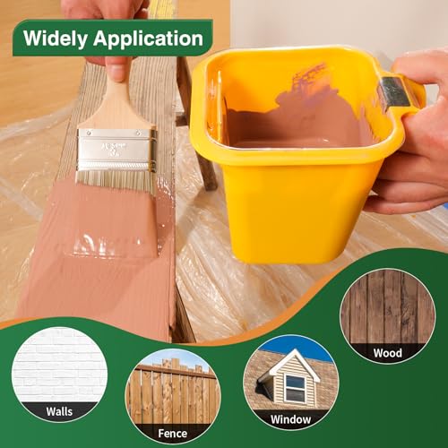 Voomey 20pack Paint Pail Liners, Plastic Disposable Bucket Liner Set for Paint Cups,Holds Up to A 16 oz. of Paint or Stain (Only Applicable to VOOMEY 16 oz. Paint Cup) - color: 20pack Paint Pail Liners