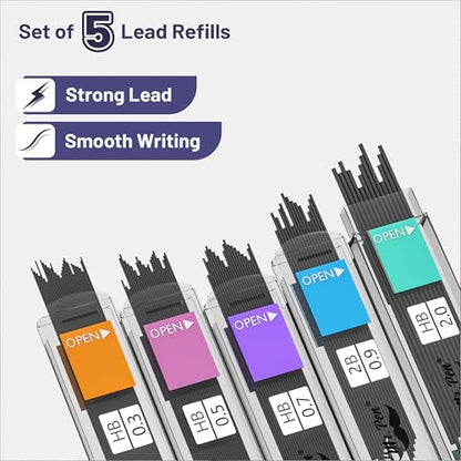Mr. Pen- Pastel Mechanical Pencil Set, 5 Mechanical Pencils (0.3, 0.5, 0.7 - color: Pastel