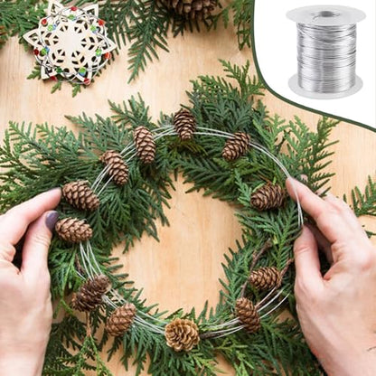 164 Feet Ultra-Soft 18 Gauge Aluminum Wire - 1mm Bendable Metal Craft Wire for Jewelry Making, Sculpting, Floral Wreath & DIY Christmas Ornaments (Silver) - color: Silver belt pulley