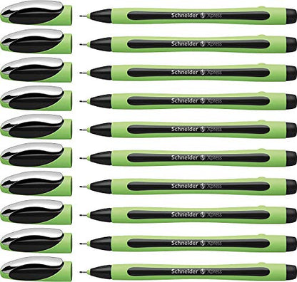 Schneider Pen, Xpress, 0.8 mm, Pack of 10, Black (190001)