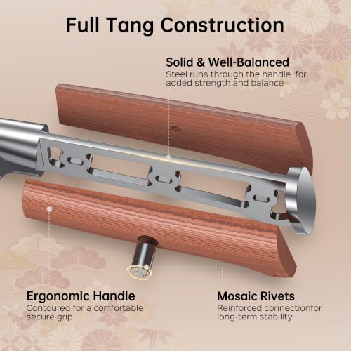 YOTSUBA 5 PCS Japanese Kitchen Knife Set with Ergonomic Rosewood Handle - style: 5pcs knife set