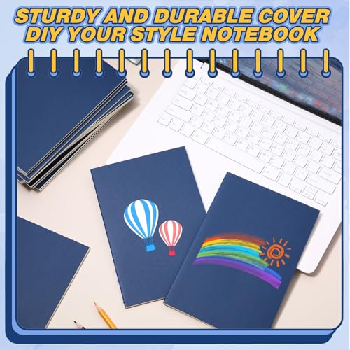 Mimorou 100 Pcs A5 Journals Notebooks Bulk,Navy Blue,Lined - color: Navy Blue, style: Lined