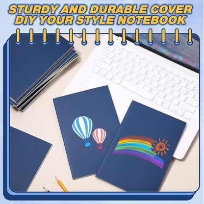 Mimorou 100 Pcs A5 Journals Notebooks Bulk,Navy Blue,Lined - color: Navy Blue, style: Lined