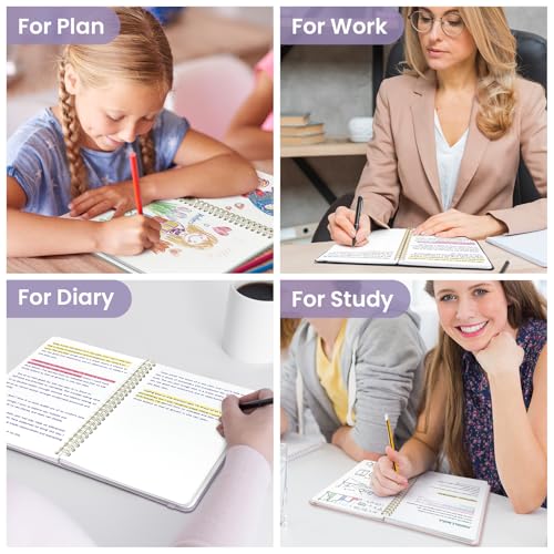Taja Blank Spiral Journal Notebook for Women & Men, 140 Pages, Sketch Book, Plain Notebook for Drawing & Sketching, Journals for Creative Writing, A5(5.7" x 7.9") – Purple - color: E.Purple, style: d-Blank