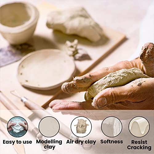 Old Potters Air Dry Modeling Clay, 25 lbs, All Natural Modeling Clay. Ideal for Beginners and Advanced Sculptors. 25 lbs. - color: White, size: 25