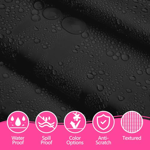 Black Round Disposable Plastic Tablecloth 84 Inch [5-Pack] - Waterproof, Oil-Resistant for Parties & Events - color: Fa1 - Black, size: 5 PACK | Round | 84 Inch