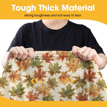 Niuara Fall Maple Plastic Table Cloth Disposable, 4 Pack, 54 x 108 in | Rectangle, 6 ft Tables, Fall Thanksgiving Party, Holiday Gathering - color: Fall Maple, size: 54" x 108" - 4 Packs