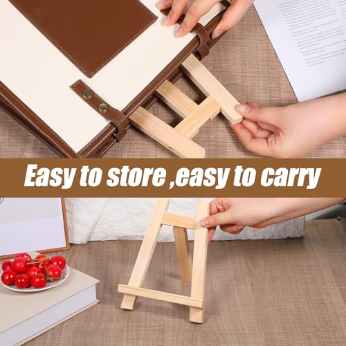Xthrotsenk 8 Inch Mini Easel Stand Small Easel for Painting Small Tabletop Display Stand Wooden Picture Wooden Picture-Stand Artist Easels for Photos Paintings Crafts
