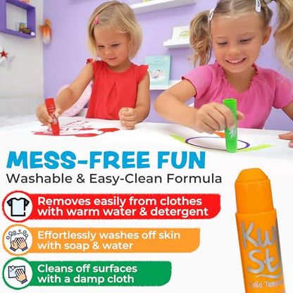 Kwik Stix Solid Tempera Paint Sticks, 144 Classic Colors, Washable Paint Sticks for Kids, Quick Drying, Non-Toxic, Allergen Free, Class Pack, Ideal for Kids and Toddlers