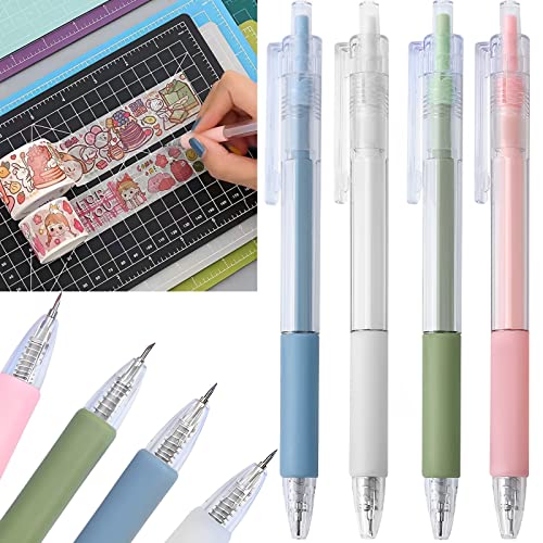 4 Pcs Craft Knife Exacto Knife Paper Cutter Pen Craft Cutting Tools Pen Knife Fine Art Utility Carving Tools Paper Roll Cutter For Diy Scrapbooking And Paper Crafting - color: 16pcs