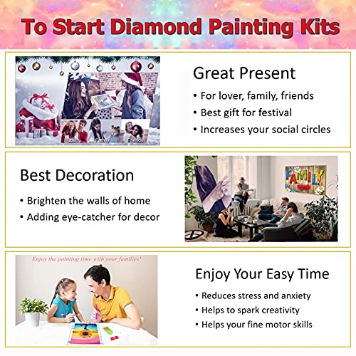 JATOK Diamond Painting Kit for Adults, Letter W, 11.8 x 11.8 in | Full Round Drills Diamond Art Kits for Beginners, customize own alphabet, DIY Gem Art and craft Kits with Complete Tools - color: White