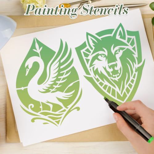 Animal Medal Stencils for Crafts Reusable 16Pcs Stencils(11.8X8.2 Inch) - color: Animal 5