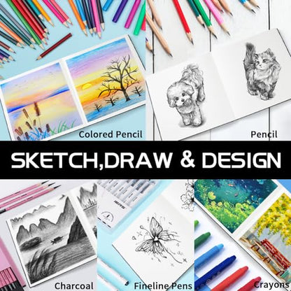 8x8" Mixed Media Sketchbook for Drawing,Hardcover Mix Media Art Sketchbook | 125GSM,100Sheets/200Pages, Hardcover Art Sketchbook for Dry Media,Painting,Drawing,Junk Journal Supplies - color: 8x8in-Black