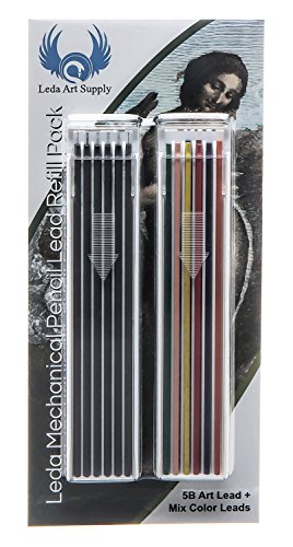 Leda Art 2mm Mechanical Pencil, Drafting Pencils for Drawing, Multicolor - style: 2mm Multicolor Black