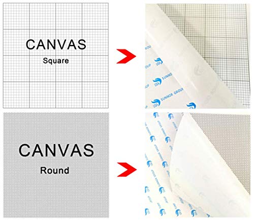 1Pcs 30x40CM Diamond Painting Canvas with Glue - Round/Square Blank Grid Canvas for Customized Art - color: Round Canvas, size: 30x40CM-1PCS
