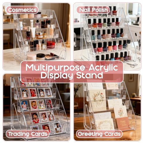 Vowcarol Clear Acrylic Paint Organizer Tall Version - 5 Layers, Miniature Paint Holder, Craft Organizer Rack