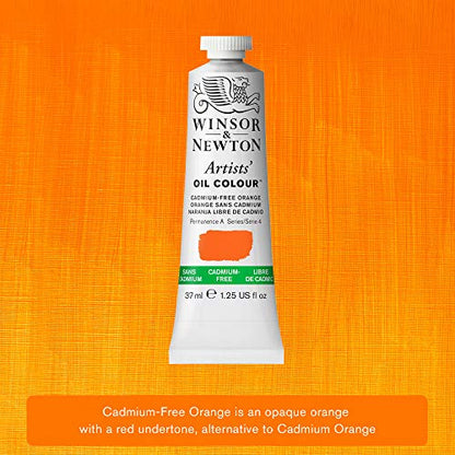 Winsor & Newton Artists' Oil Paint, 37ml Tube, Cadmium-Free Orange - color: Cadmium-free Orange, style: 1.25-oz Tube