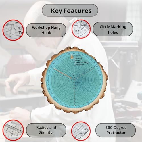 10" Round Center Finder and Circle Maker - size: 10 Inch
