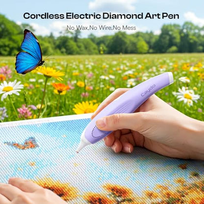 Caydo 3 Canvas Custom Diamond Painting Kit with Create Your Own Coloring Book for Kids with APP | 40 Sheets 160gsm Acid-Free Drawing Paper (Blank) for Gifts