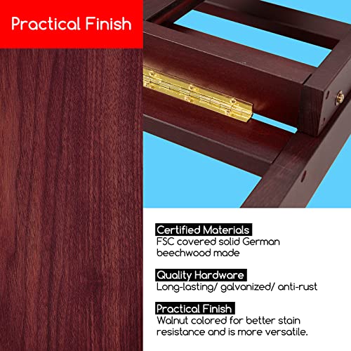 MEEDEN Art Painting Easel, Beech Wood Studio Easel 53" to 91"H, Holds Canvas to 78", Large Professional H-Frame Easel Stand with Storage Tray, Adjustable Floor Easel for Artists & Adults, Deep Walnut - color: Deep Walnut