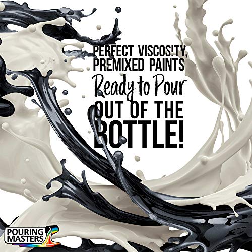 Pouring Masters Gunmetal Gray Metallic Pearl Ready to Pour Acrylic Pouring Paint - Premium 64-Ounce Pre-Mixed Fluid Acrylic Paint - Fluid Art Supplies for Canvas, Wood, Paper, Tile & Rocks | Ready to Pour, Premium Pre-Mixed Fluid Acrylic Paint - Fluid Art