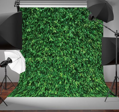 5x5Ft Grass Wall Backdrop - Green Leaves Lawn Party Photography Greenery Decoration for Birthday, Newborn Baby Shower, Wedding - size: 5X5Ft