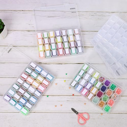 SGHUO 168 Slots 6pcs 28 Grids Diamond Painting Boxes Plastic Organizer, Bead Organizer (Pack of 2) - size: 6pcs (Pack of 2)