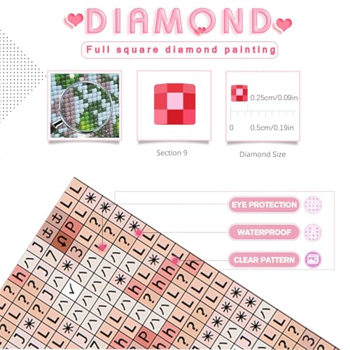 YALKIN Square 5D Diamond Art Kits for Adults, Large Forest Landscape Diamond Painting Kits Full Drill Diamond Painting Kit for Adult, DIY Picture Art for Home Wall Decor 40 x 70cm/15.7 x 27.6in