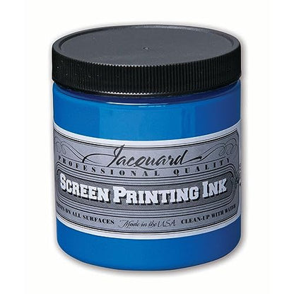 Jacquard Professional Screen Print Ink, Water-Soluable, 4oz Jar, Opaque Blue (128)