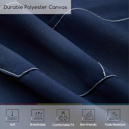 MEEDEN Painting Apron for Men Women: Adjustable Cross Back Waterproof | Polyester Canvas Art Apron with 3 Pockets - Artist Apron for Acrylic Oil & Watercolor Painting, Gardening, Cooking - Navy - color: Navy