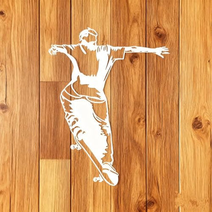 TIAMECH A4 Reusable Skateboarding Sports Stencil for Painting | Soaring Passionate Layering Template, DIY Wall Art, Wood Furniture, Scrapbook & Crafts (8.3x11.7inch) - style: Skateboarding Sports
