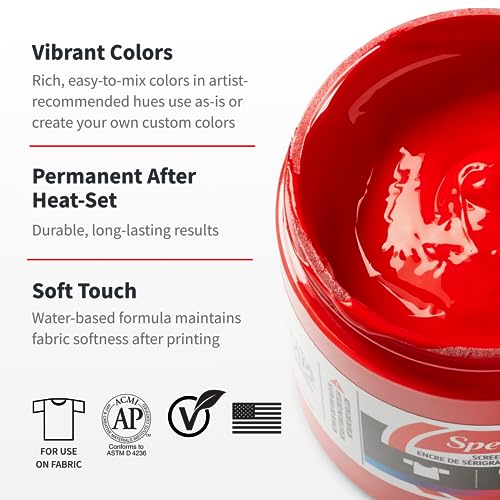 Speedball 046022 Fabric Screen Printing Ink, 128 fl. oz., Blue - color: Blue, size: 128 fl oz