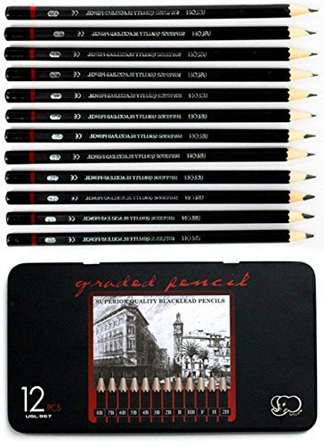 Professional Sketch pencils Drawing pencils set for Kids and Adults,Art sketching pencils for Artists Beginner(8B-2H).(24-Count) - size: 1 Count (Pack of 24)