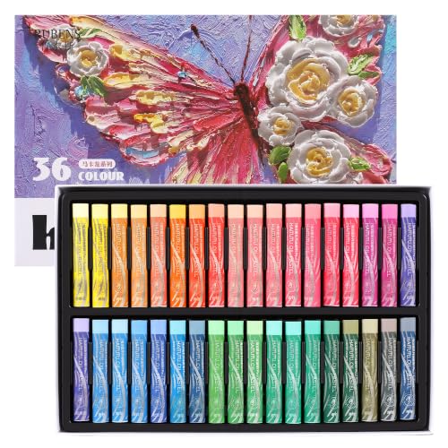 rubens 36 Macaron Colors Soft Oil Pastels,Creamy & Easy Blending - color: 36 Macaron Colors