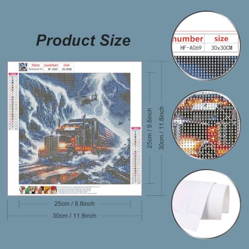 hill froeistung 5D Truck Diamond Art Painting Kits for Adults - color: HF-A069