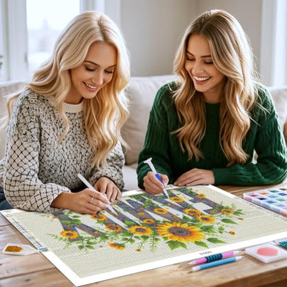YOYA Large Diamond Art Kits for Adults, Sunflower 5D Diamond Painting - color: Sunflower 506