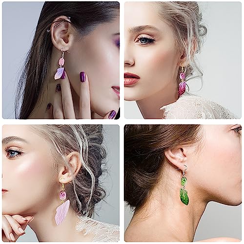 Attuslla Silicone Resin Earring Molds with Jump Rings for DIY Jewelry Making, Pendant, Earrings - color: Style 9