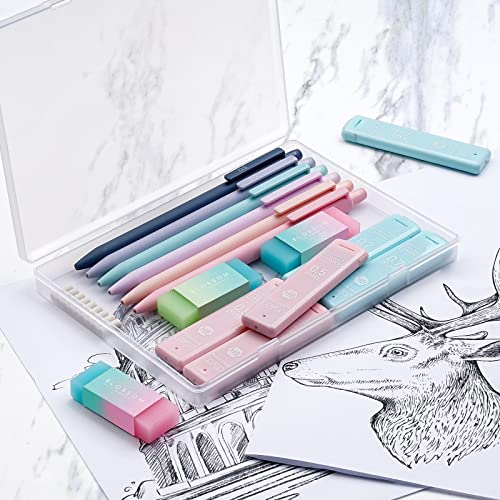 Four Candies Cute Mechanical Pencil Set, 6-Pack 0.5/0.7mm - style: 0.5mm + 0.7mm