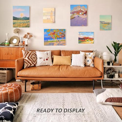 Pre-Stretched Canvases for Painting (12 Pack), Blank Painting Canvas for Adults & Kids, 5"x7" and 8"x10" Canvas – Each 6 Pack, 100% Cotton Pre-Primed, Suitable for Pouring, Acrylic and Oil Painting
