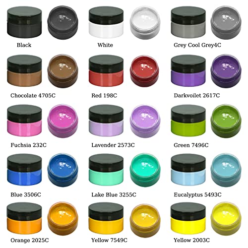 15 Jars Chalk Paste Paint Set, Fabric Silk Screen Printing Ink Adhesive Stencil Paint, DIY Home Decor Mesh Transfers Paste Painting on Wood, Chalkboard, Furniture, Crafts Art Paste Supplies - color: 15 Colors Chalk Paste
