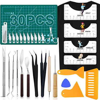 NEOACT 30 PCS Weeding Tools for Vinyl, Precision Craft Tools Set - color: 30 Pcs Precision Craft Weeding Tools