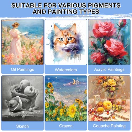 ESRICH 12 Pack Stretched Canvas for Painting, 4x4, 5x7, 8x10, 10x12, 12x16(2 of Each), Round Canvas with 8x8, 12x12(1 of Each), Blank Canvases Primed Paint Canvas for Beginners, Artists. - size: 12PCS-7sizes