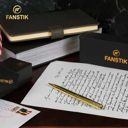 FANSTIK Gold Luxury ballpoint Pen, fancy gift set for women, Real 24K Gold Plating, Professional executive pen gift set for men (Lux BallPoint Gld) - color: A BallPoint Gold