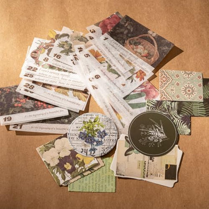 YagCu Scrapbook Kit for Beginners, Aesthetic Junk Journal Supplies, Scrapbooking and Journaling Materials, Bullet Journals Stationery, Planner DIY Arts Craft, Women Adults - color: Forest