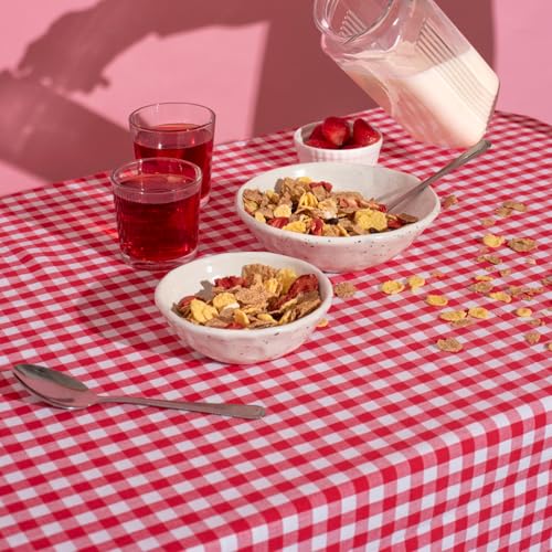 Plastic Table Cloth, 110 Ft X 54 In Plastic Table Cover Gingham Tablecloth | Red and White Checkered Tablecloth Roll with Cutter PEVA Plastic Table Cloth Disposable for Backyard BBQ, Gathering, Buffet - color: Red Checkered, size: 1320" x 54" (Rectangular