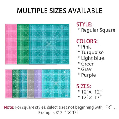 17"x17" Rotating Cutting Mat, Self Healing Mat with 360-Degree Rotation & Anti-Slip Base, Sewing Board Cutting Mat Perfect for Fabric Quilting Leather Hobby Project, Green - color: Green, size: 17"L x 17"W